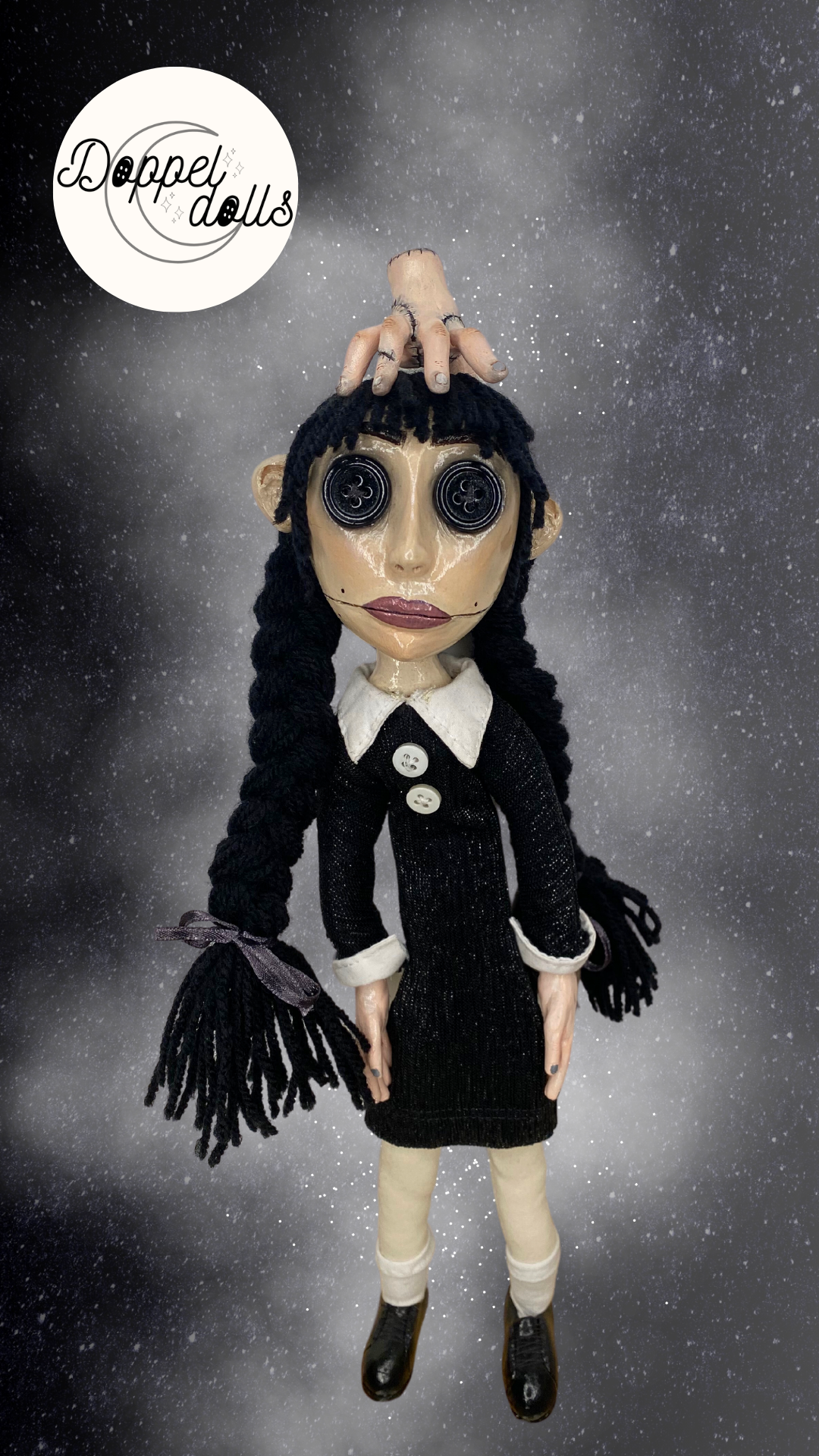 Wednesday-Inspired Doll