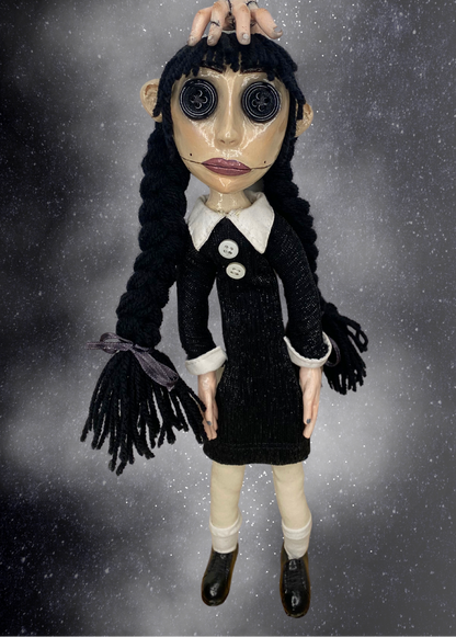 Wednesday-Inspired Doll