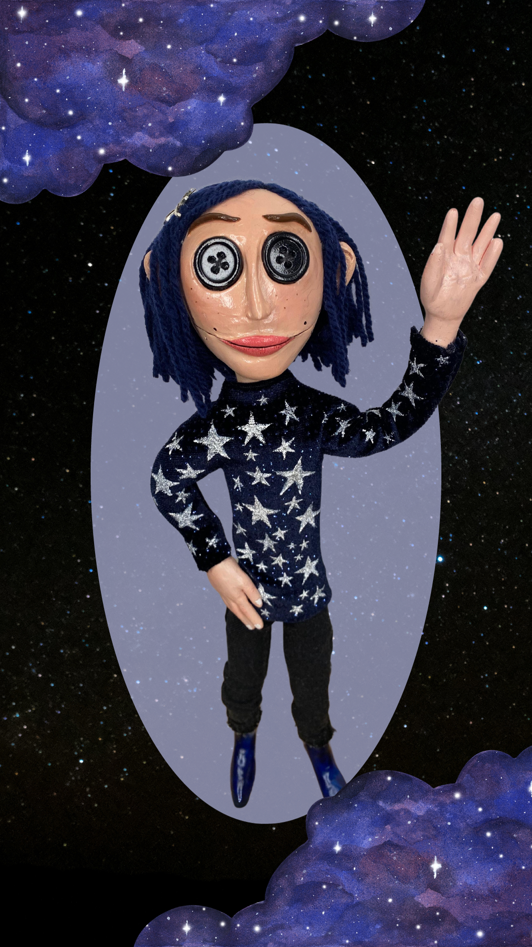 Coraline-Inspired Doll