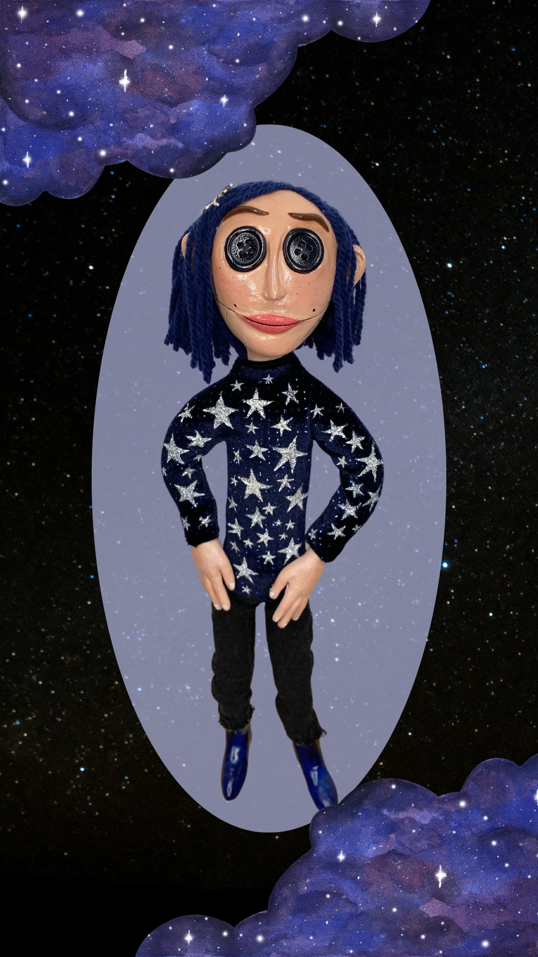 Coraline-Inspired Doll