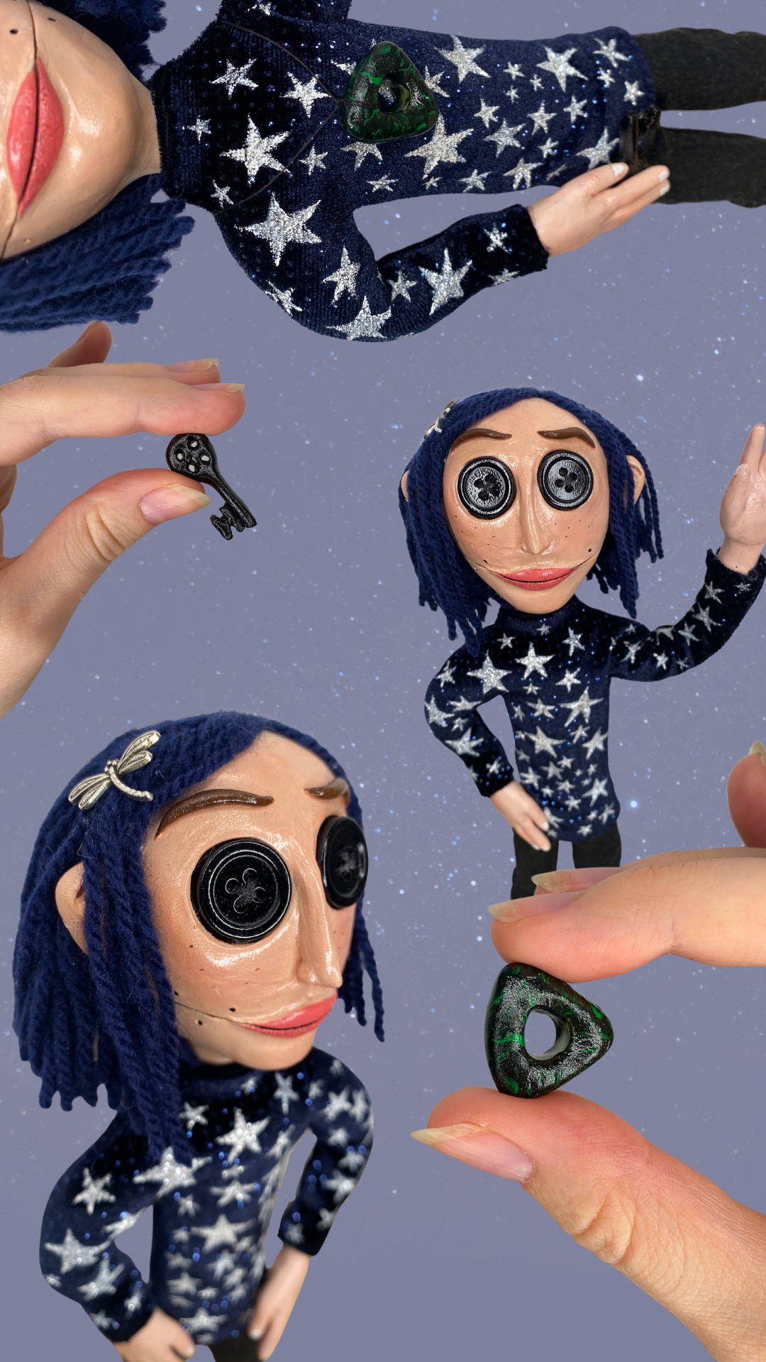 Coraline-Inspired Doll